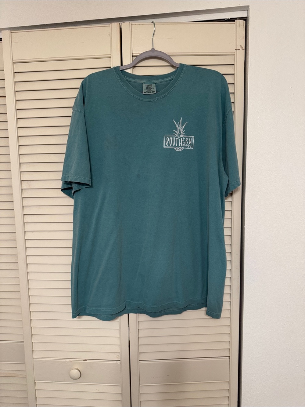 Comfort Colors Teal Short-Sleeve Crewneck Tee with Small Chest Logo